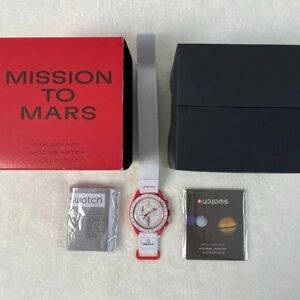 NEW Swatch X Omega Bioceramic Moonswatch Mission To Mars Watch